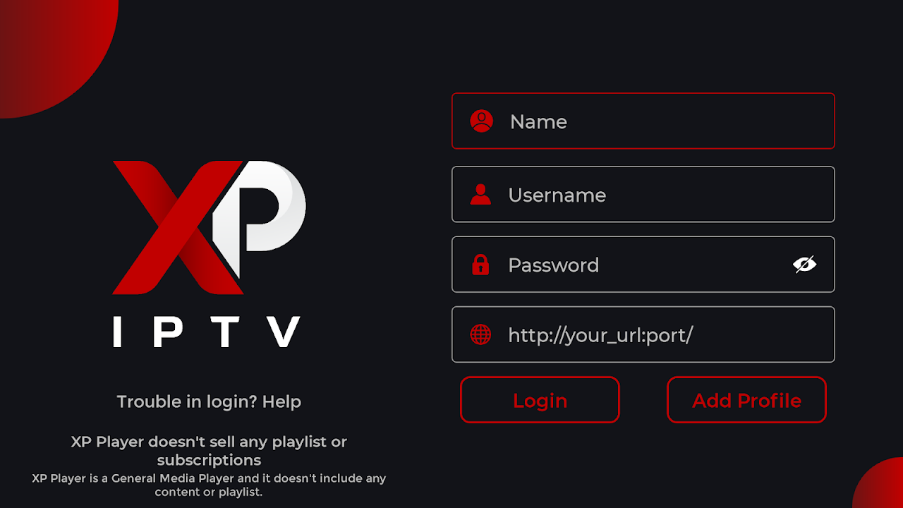 Login Interface Configuration